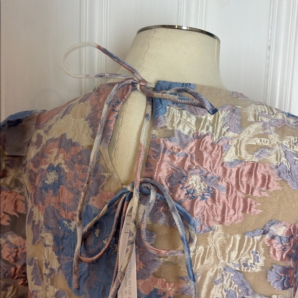 🌸 NWT Eliatt Floral Jacquard Babydoll Dress – XL 🌸 - Picture 8 of 14